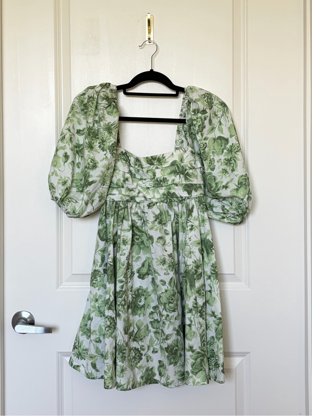 Abercrombie & Fitch Emerson Poplin Puff Sleeve Mini Dress